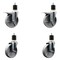 Service Caster 5'' Semi Steel Swivel 1-7/8'' Expanding Stem Caster Set 2 Total Lock Brakes, 4PK SCC-EXTTL20S515-SSR-2-S-2-178 - alternate 1